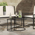 Coffee Table Set 2 Pcs 55 X 55 X 45 Cm Steel