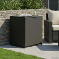 Outdoor Storage Boxes Garden Cushion Box Poly Rattan 55cm Chest Grey Black Brown