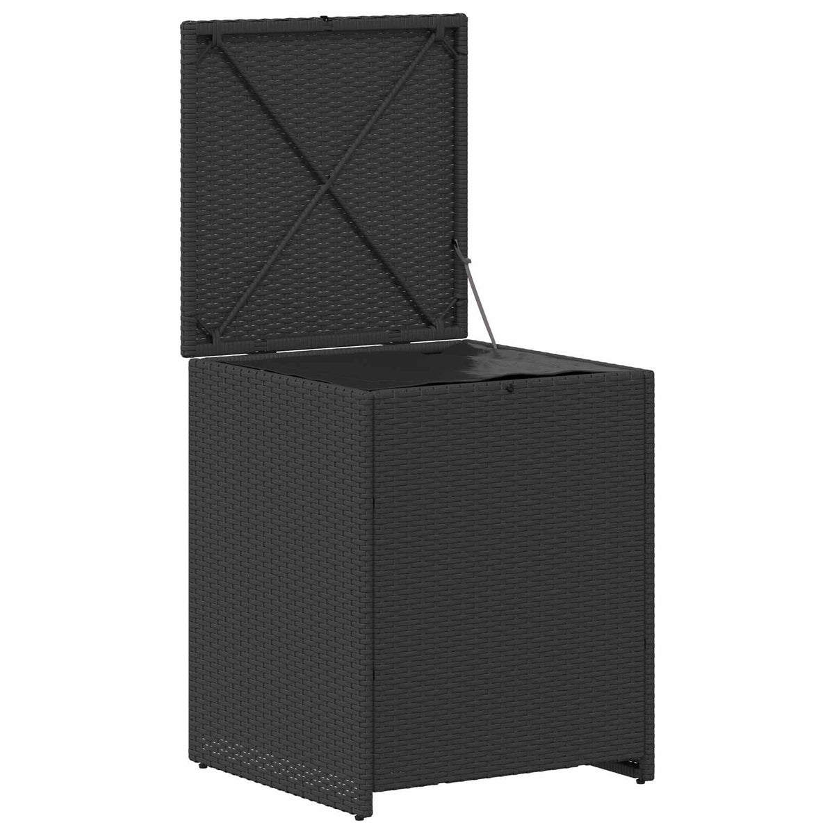Outdoor Storage Boxes Garden Cushion Box Poly Rattan 55Cm Chest Grey Black Brown