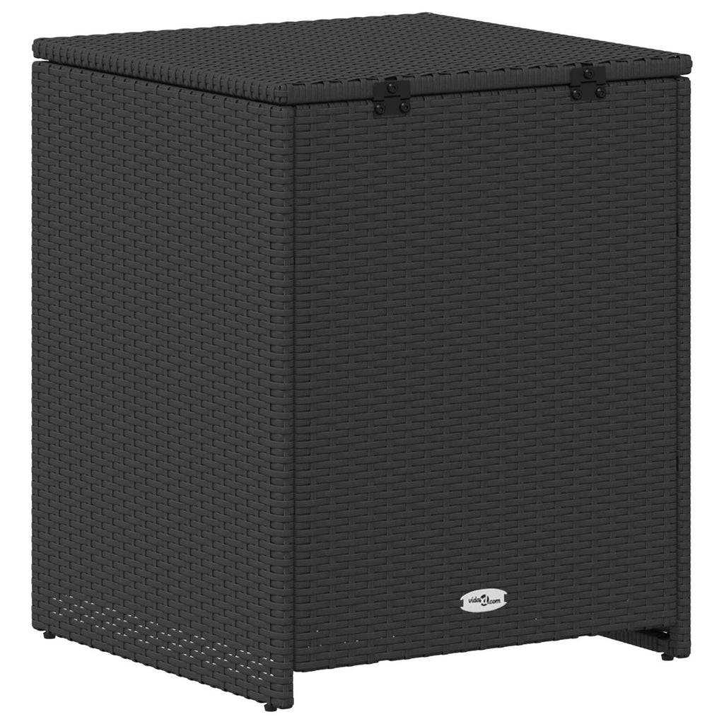 Outdoor Storage Boxes Garden Cushion Box Poly Rattan 55cm Chest Grey Black Brown