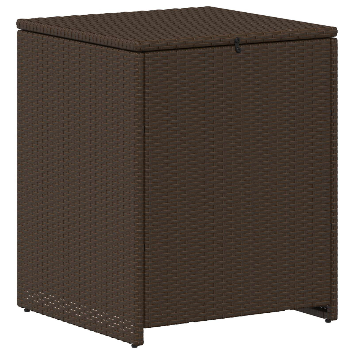 Outdoor Storage Boxes Garden Cushion Box Poly Rattan 55cm Chest Grey Black Brown