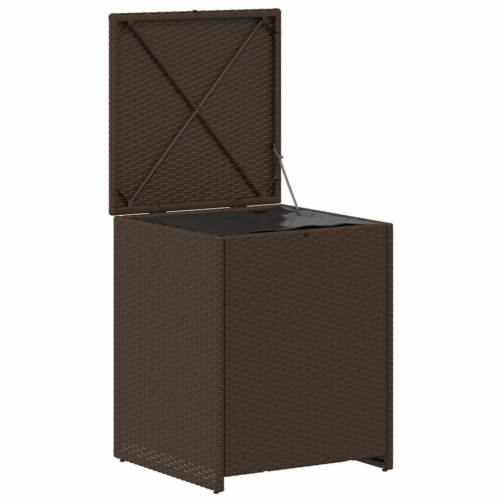 Outdoor Storage Boxes Garden Cushion Box Poly Rattan 55cm Chest Grey Black Brown