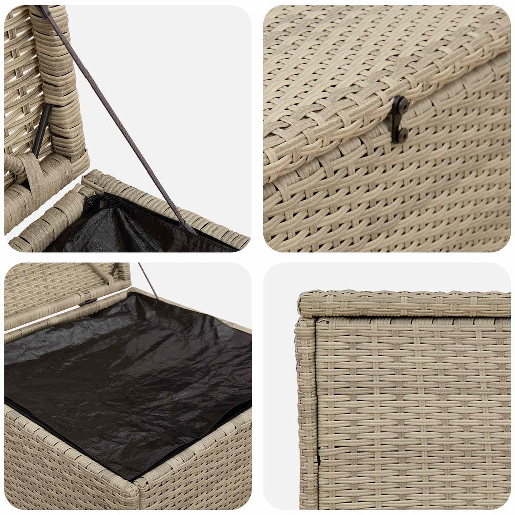 Cushion Box 55 X 55 X 69 Cm Poly Rattan
