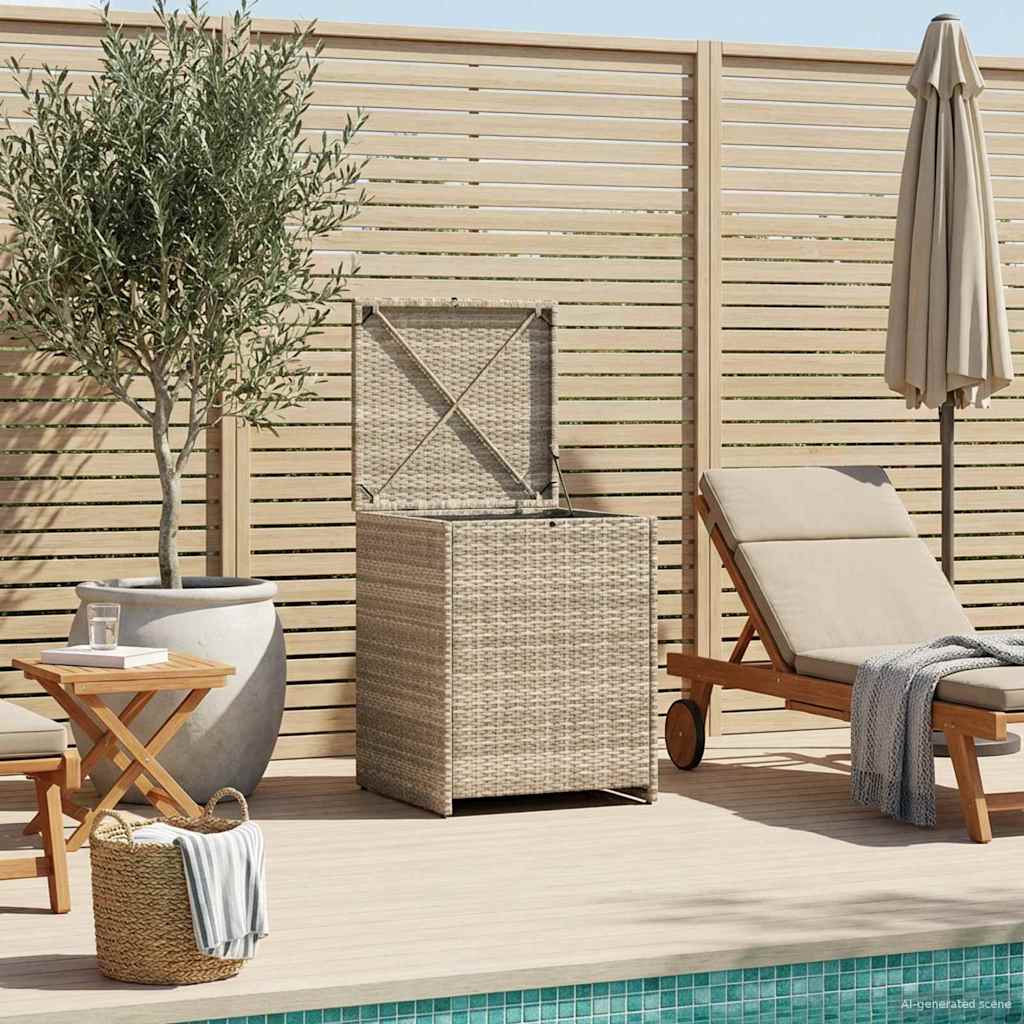 Cushion Box 55 X 55 X 69 Cm Poly Rattan