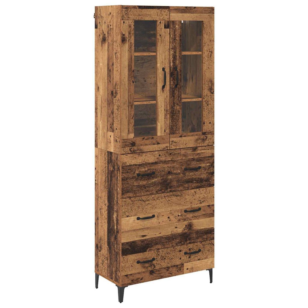 Highboard 69.5 X 34 X 180 Cm Engineered Wood