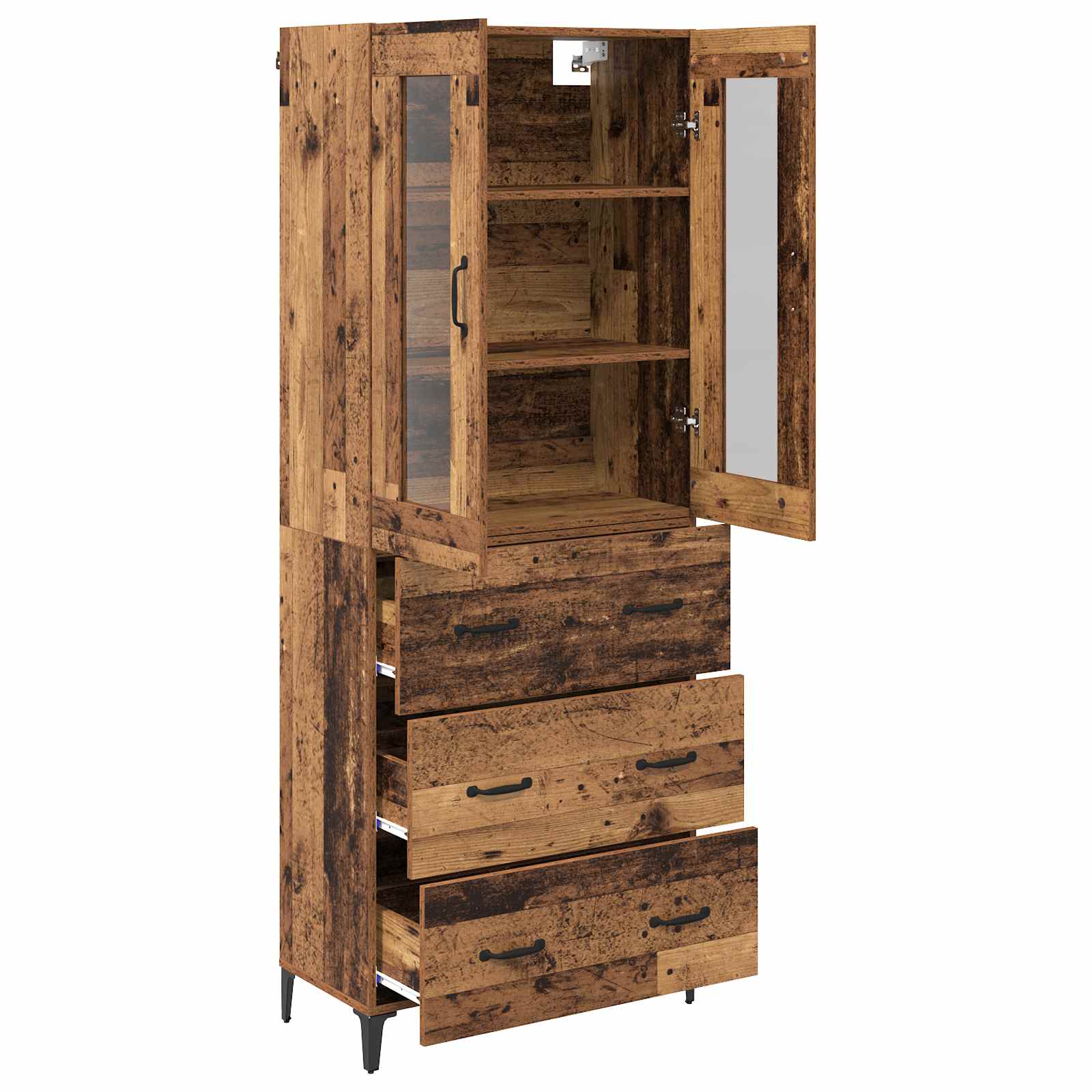 Highboard 69.5 X 34 X 180 Cm Engineered Wood