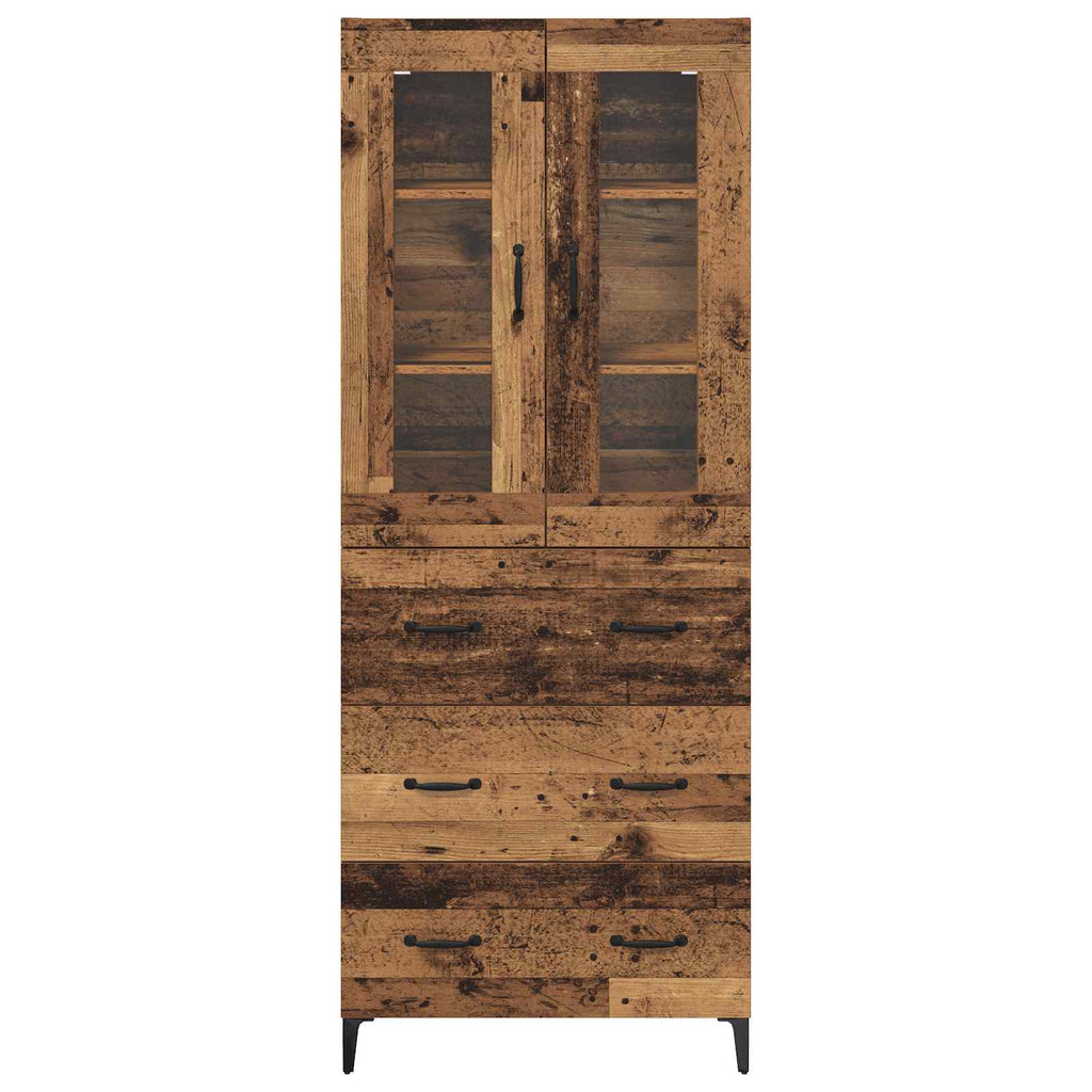 Highboard 69.5 X 34 X 180 Cm Engineered Wood