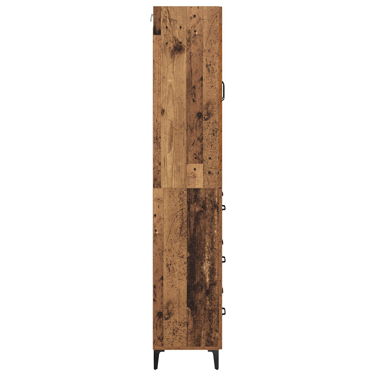 Highboard 69.5 X 34 X 180 Cm Engineered Wood