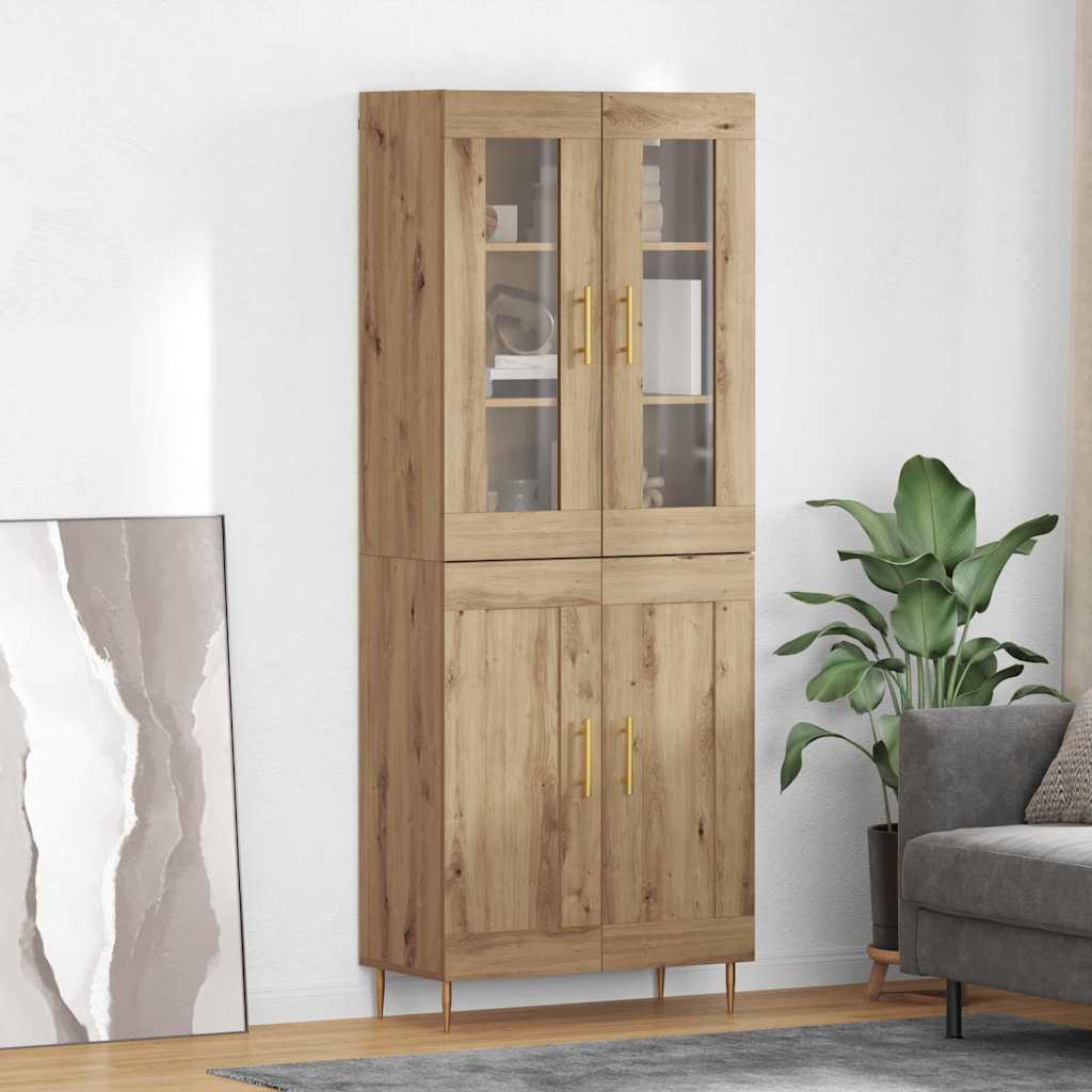 Highboard 69.5X34X180 Cm Engineered Wood