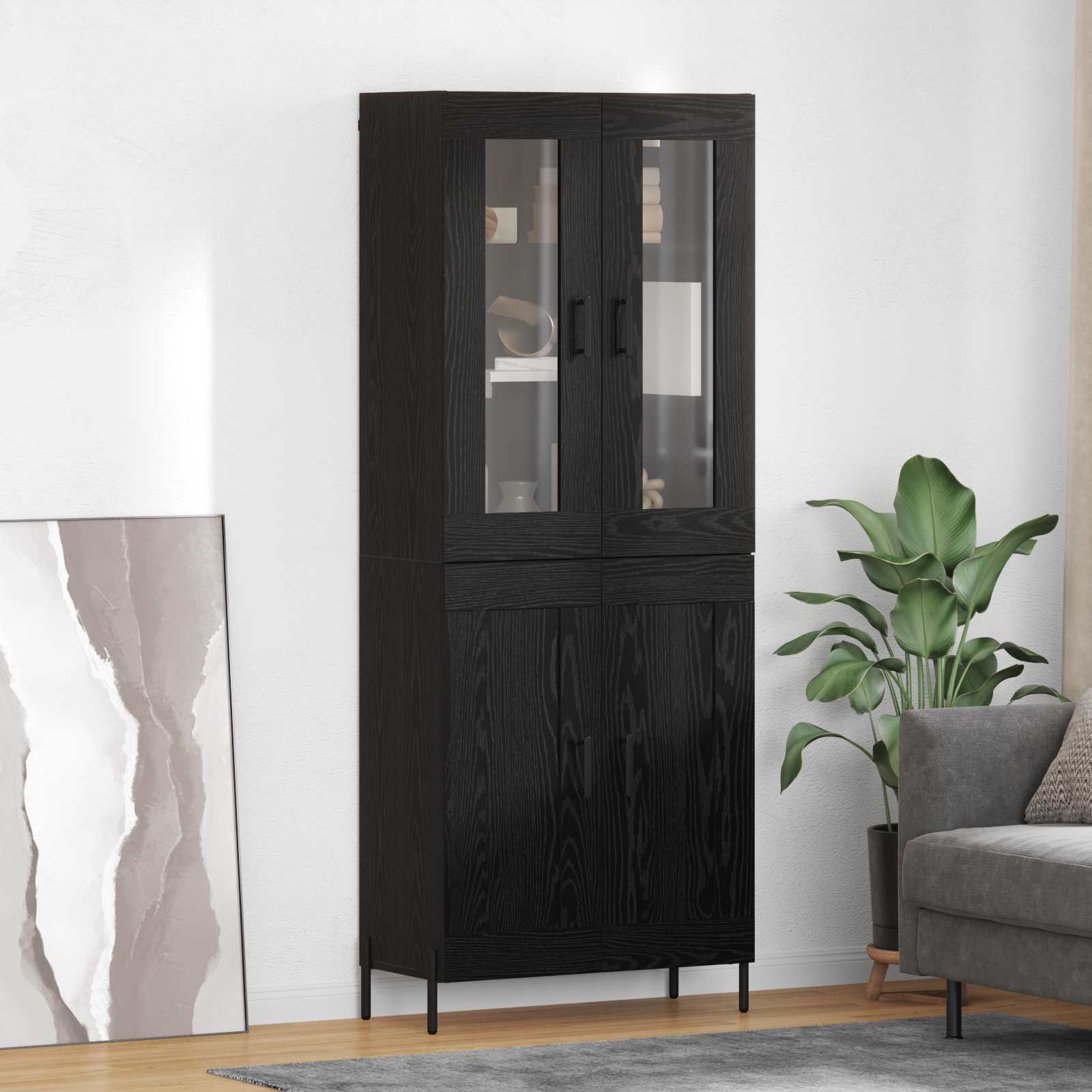 Highboard 69.5X34X180 Cm Engineered Wood