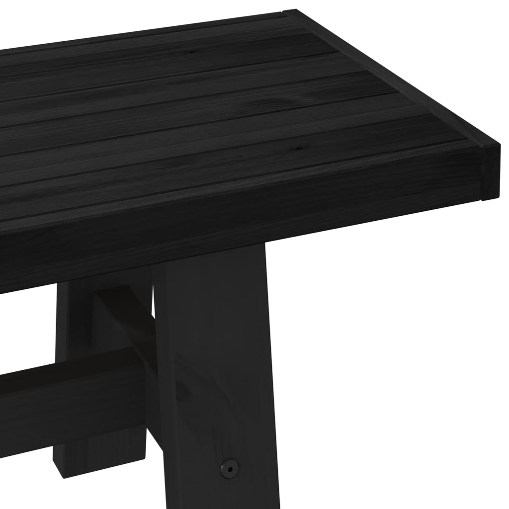 Dining Bench Noain 180 X 41 X 45 Cm Solid Pine Wood Black
