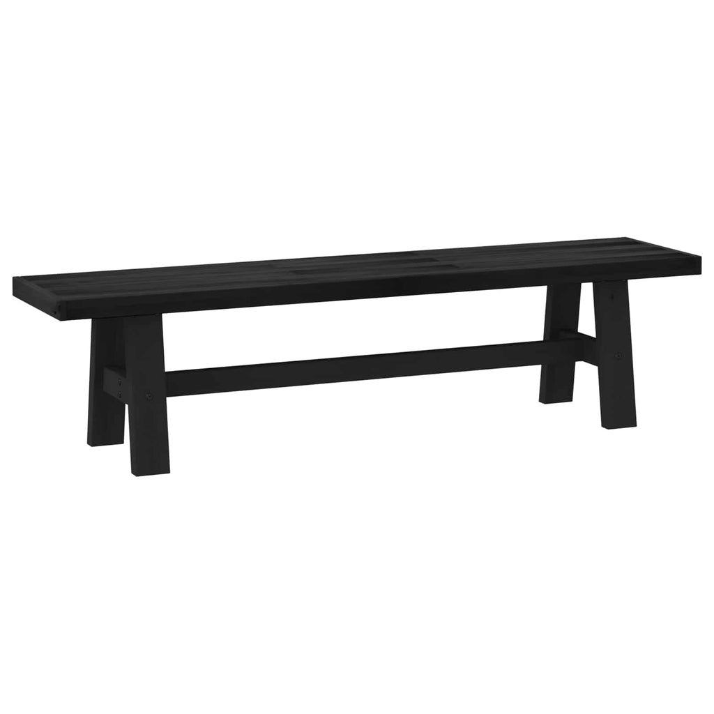 Dining Bench Noain 180 X 41 X 45 Cm Solid Pine Wood Black