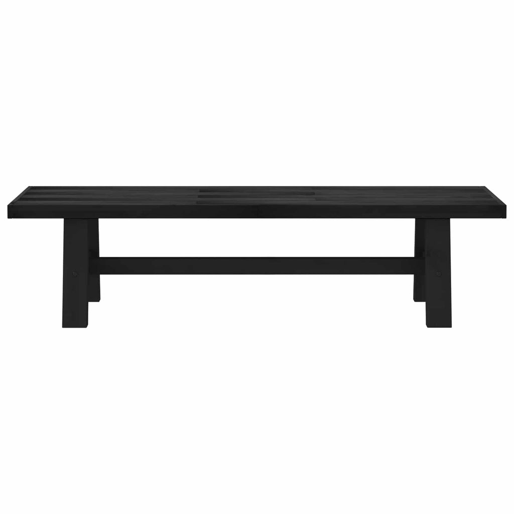 Dining Bench Noain 180 X 41 X 45 Cm Solid Pine Wood Black