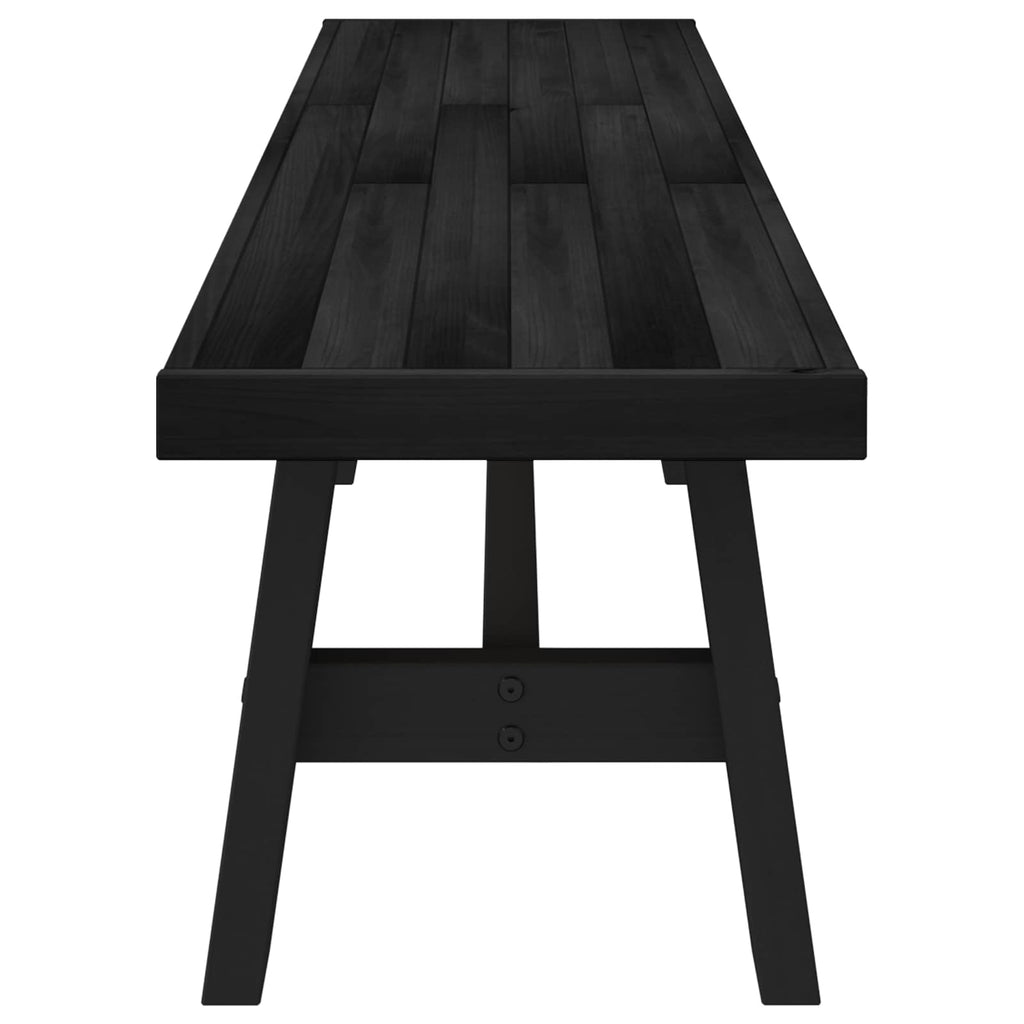 Dining Bench Noain 180 X 41 X 45 Cm Solid Pine Wood Black