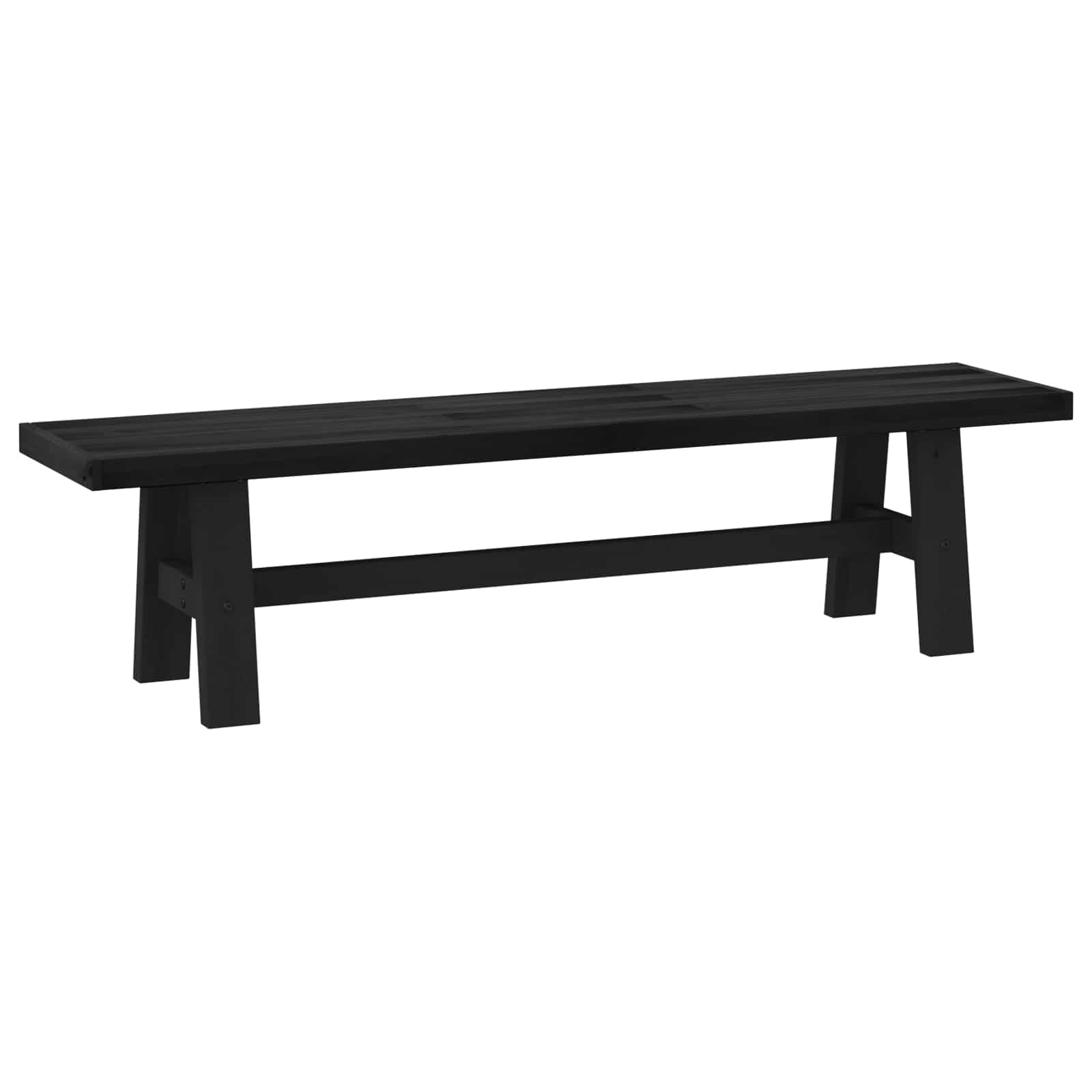 Dining Bench Noain 160 X 41 X 45 Cm Solid Pine Wood Black