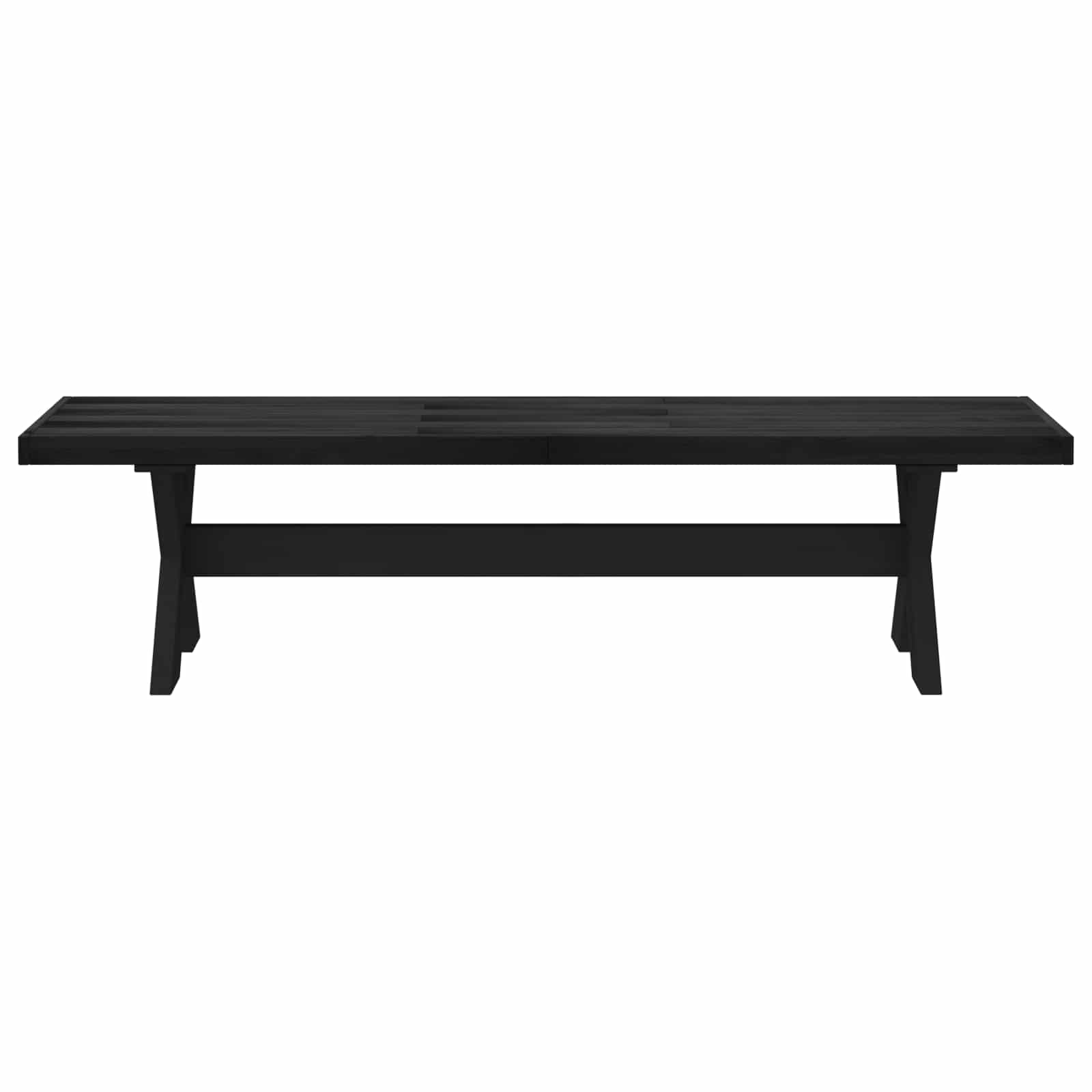 Dining Bench Noain 160 X 41 X 45 Cm Solid Pine Wood Black