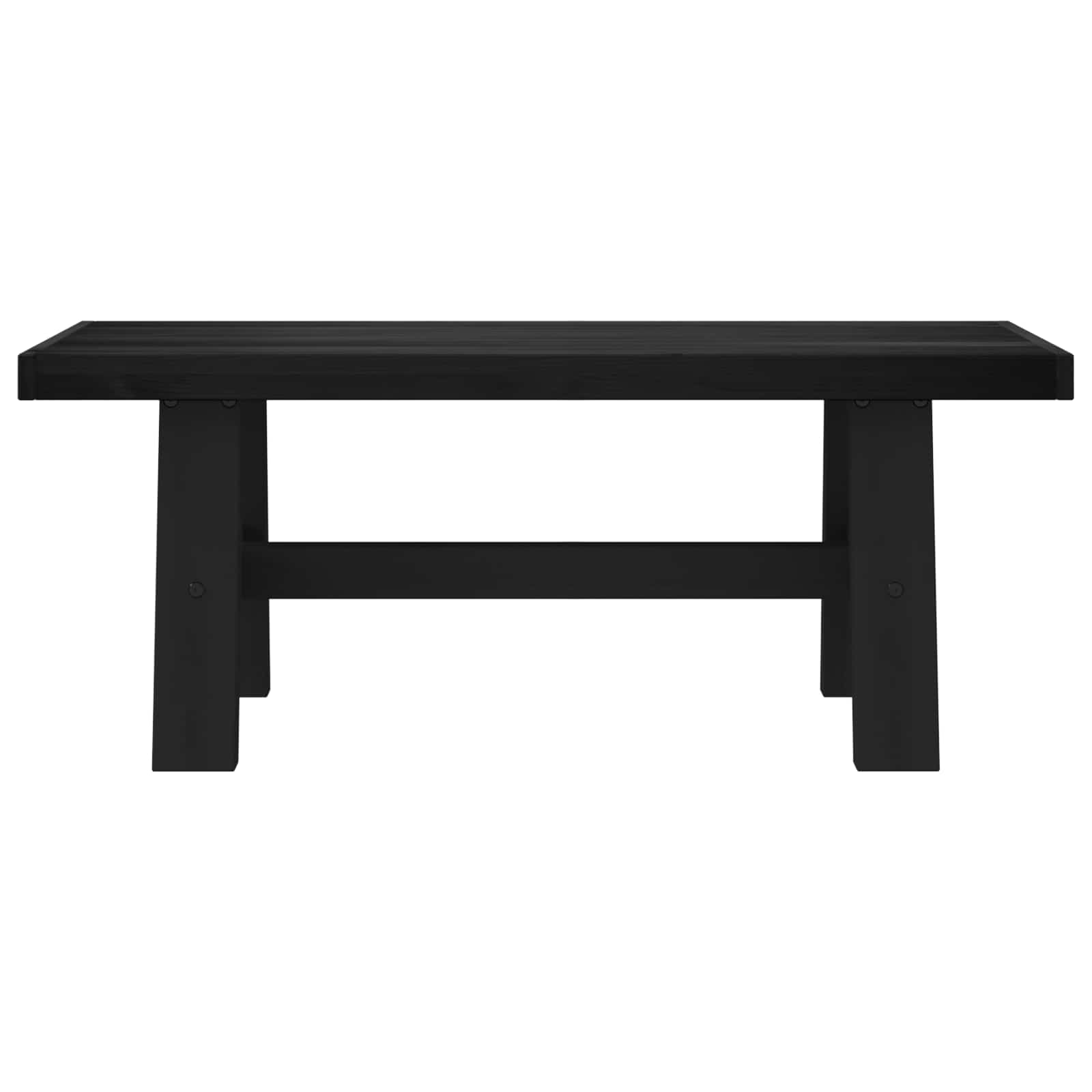 Dining Bench Noain 120 X 41 X 45 Cm Solid Pine Wood Black