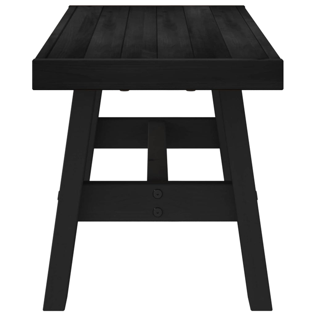 Dining Bench Noain 120 X 41 X 45 Cm Solid Pine Wood Black