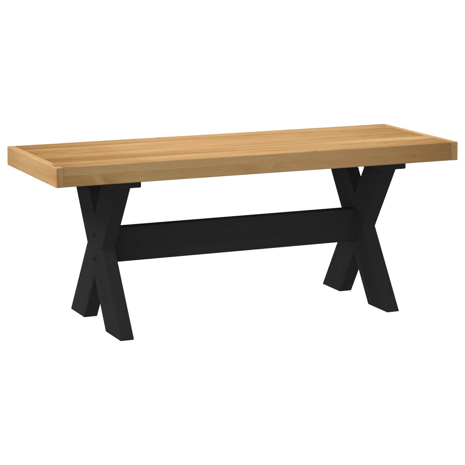 Dining Bench Noain 120 X 41 X 45 Cm Solid Pine Wood Natural