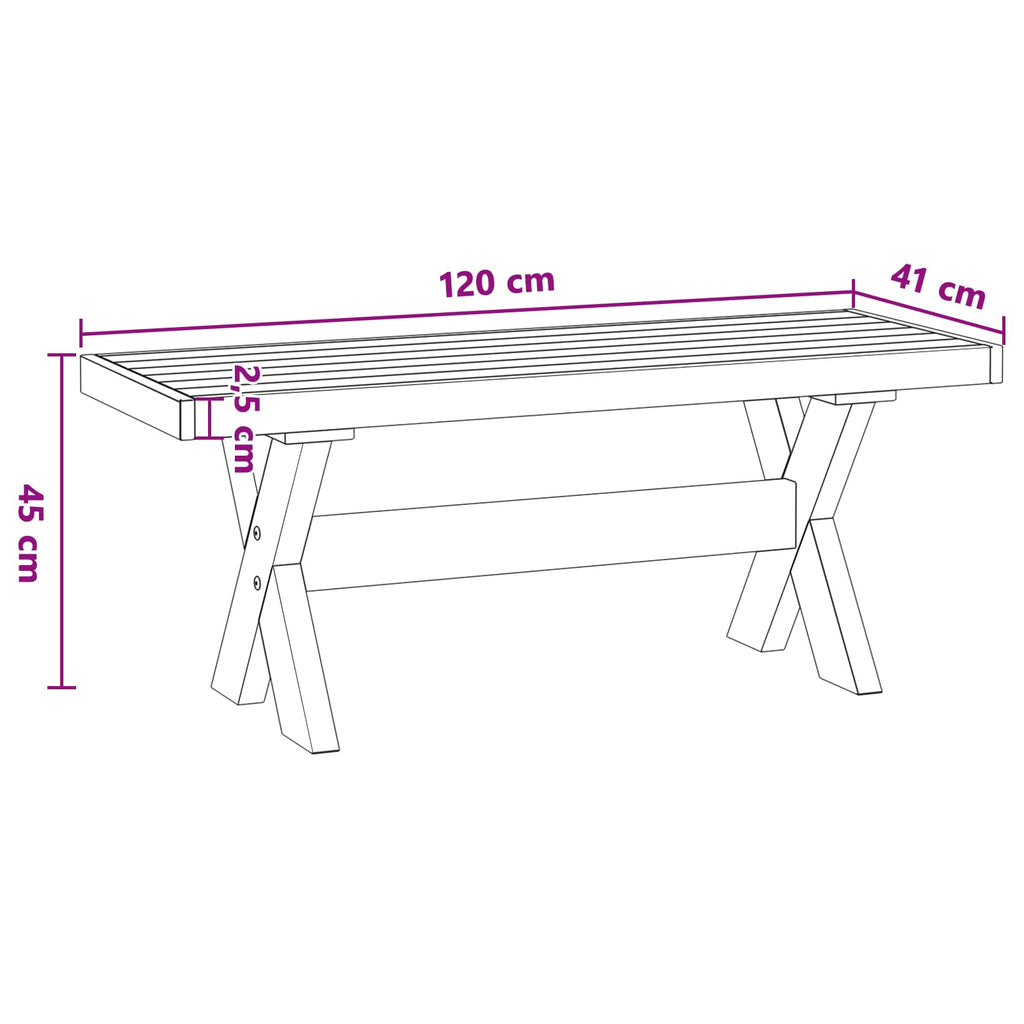 Kitchen & Dining Benches Bench Noain 120 X 41 45 Cm Solid Pine Wood Natural 120