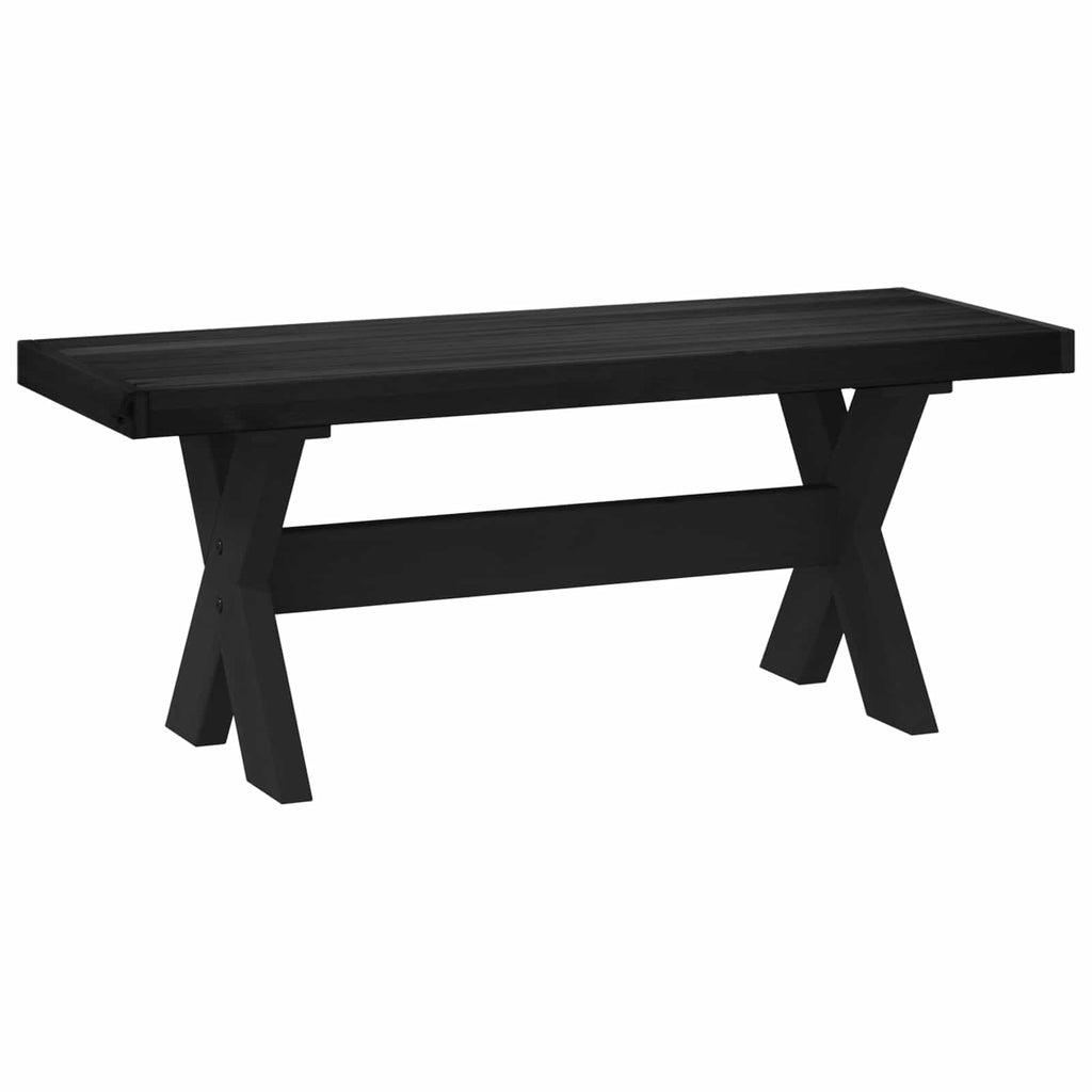 Dining Bench Noain 120 X 41 X 45 Cm Solid Pine Wood Black