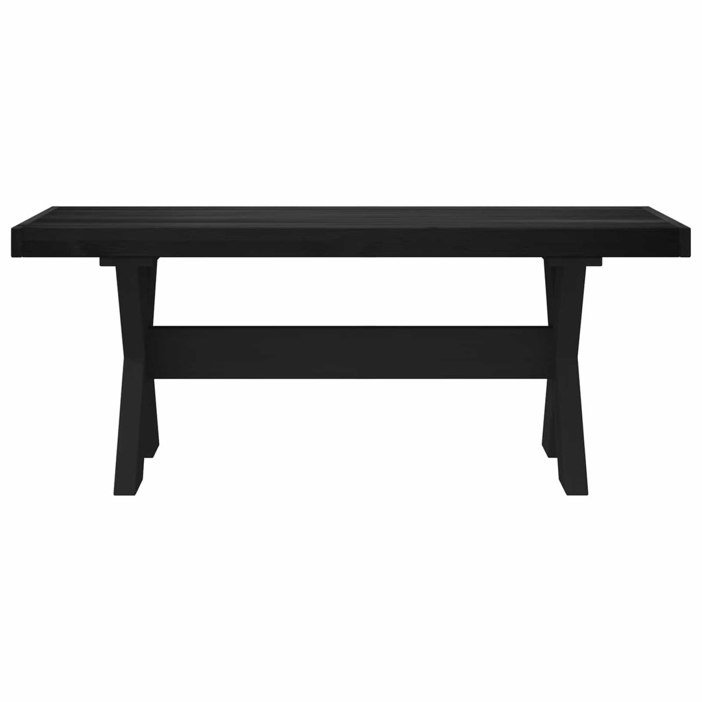 Dining Bench Noain 120 X 41 X 45 Cm Solid Pine Wood Black