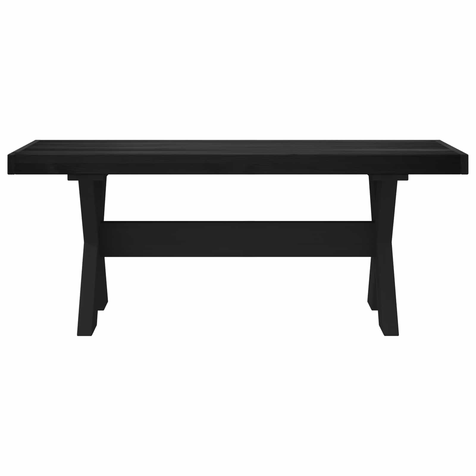 Dining Bench Noain 120 X 41 X 45 Cm Solid Pine Wood Black