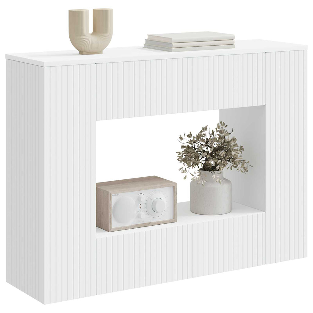 Console Table Striped Engineered Wood