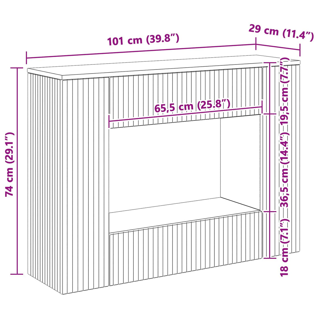 Console Tables Table Striped Engineered Wood