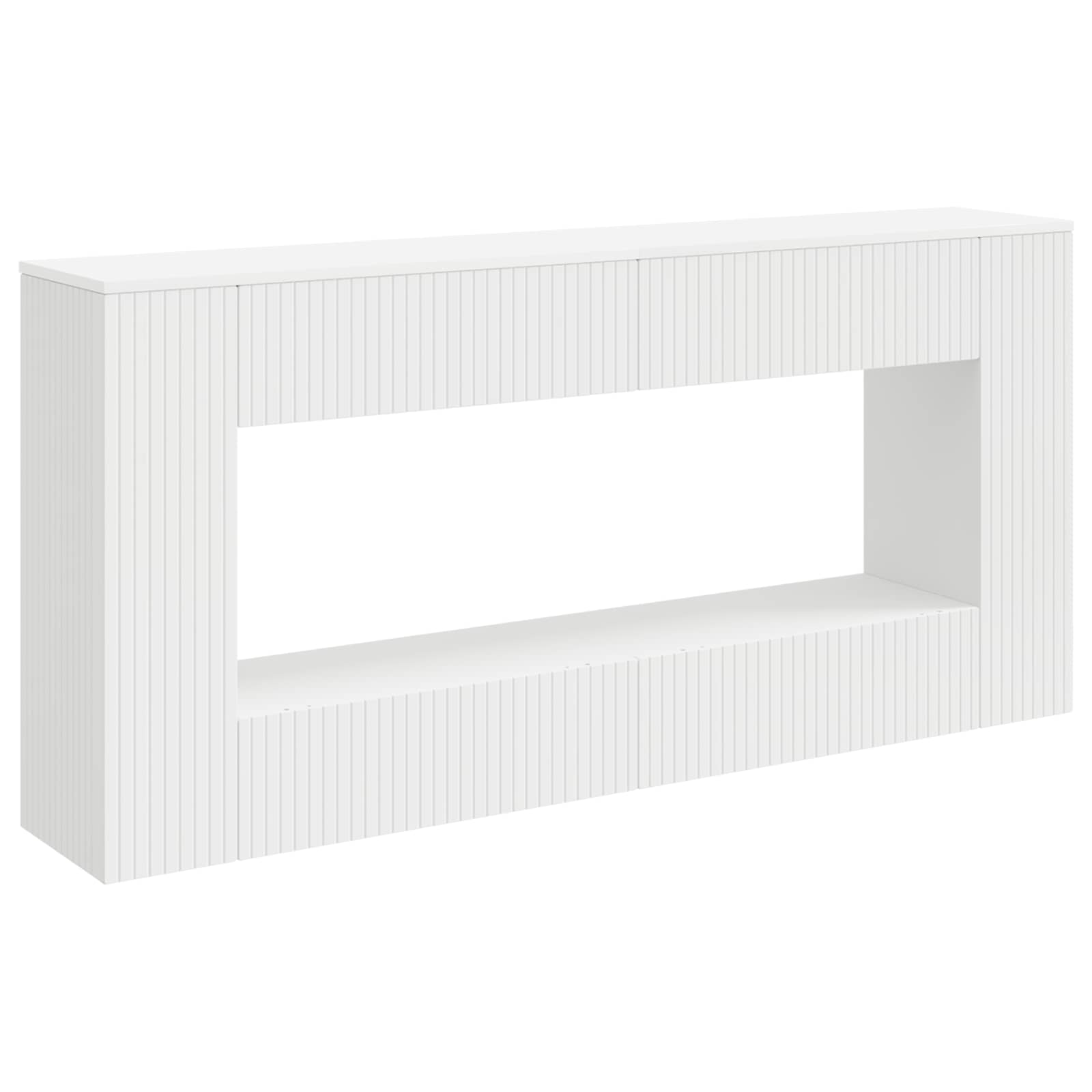 Console Table Striped Engineered Wood