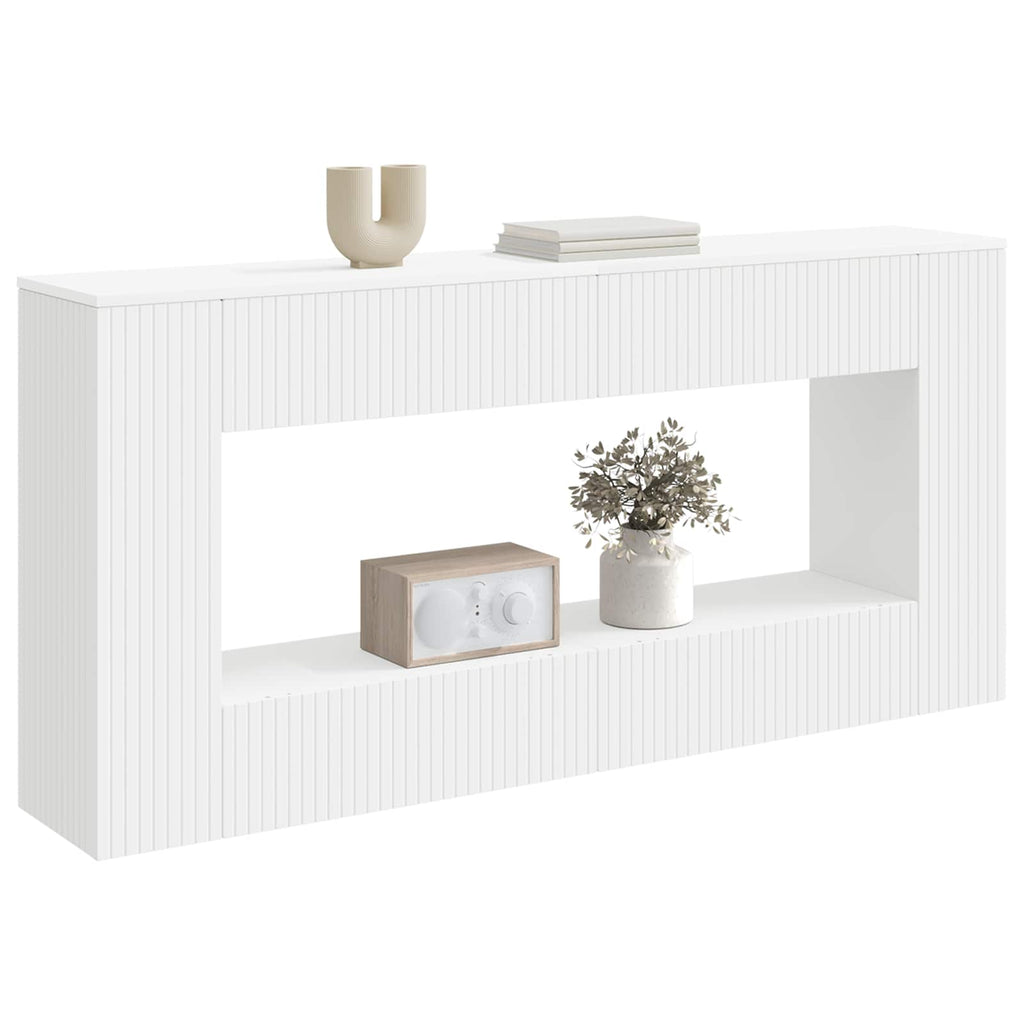 Console Table Striped Engineered Wood