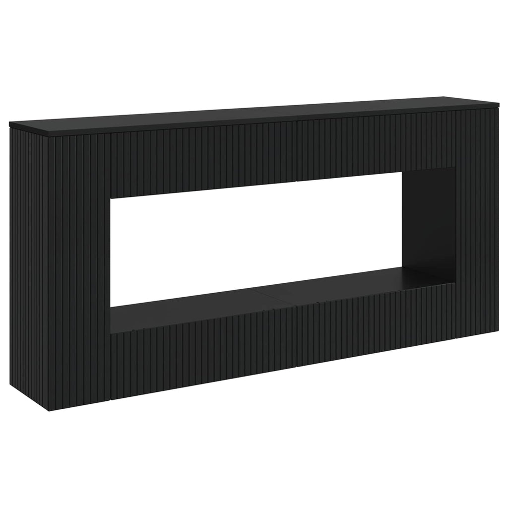 Console Table Striped Engineered Wood