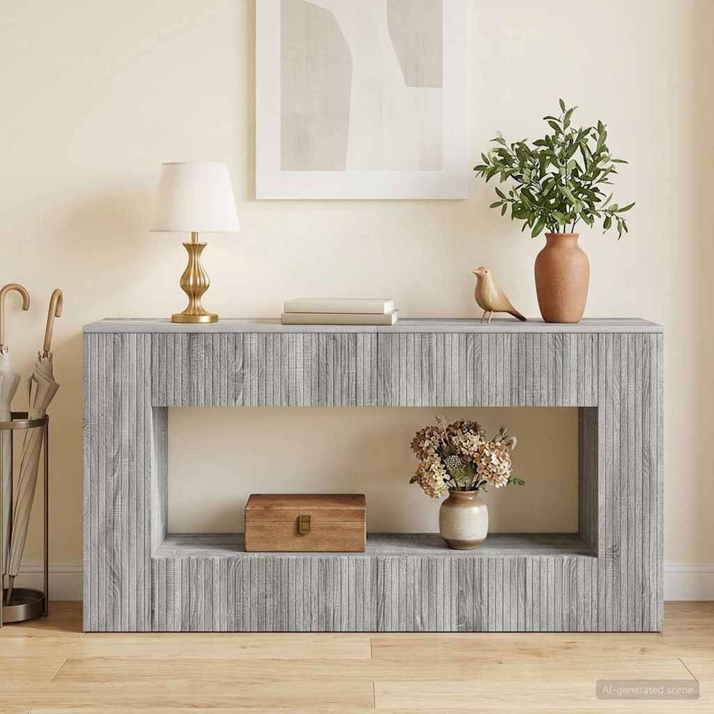 Console Tables Table Engineered Wood Grey 155 X 29 X 74 Cm Hallway Furniture