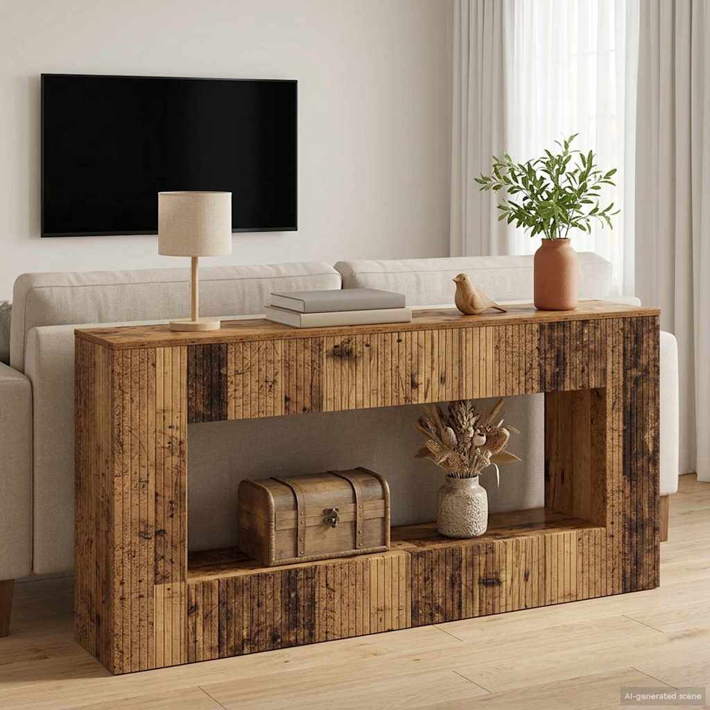 Console Tables Table Striped Engineered Wood
