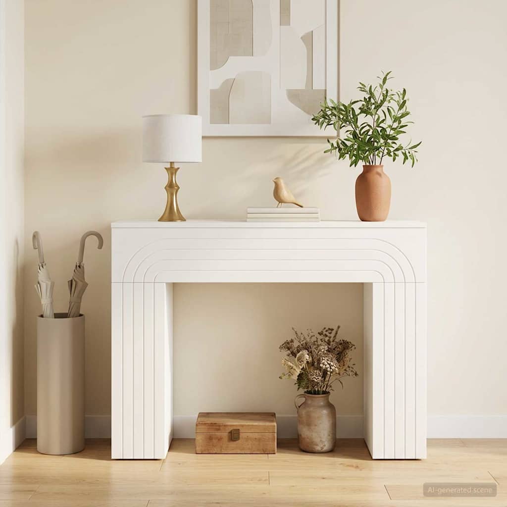 Console Tables Coffee Table 102 X 35 75 Cm Engineered Wood White Old Wood Black