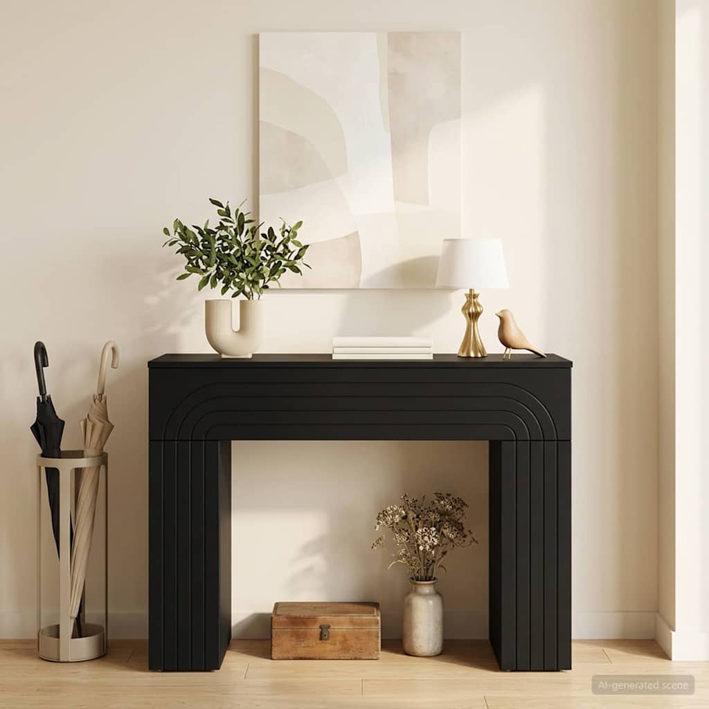 Console Tables Coffee Table 102 X 35 75 Cm Engineered Wood White Old Wood Black