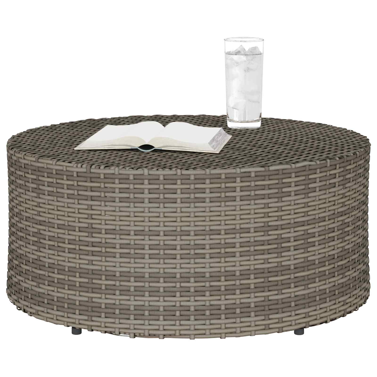 Outdoor Coffee Table Ø 68 X 30 Cm Poly Rattan