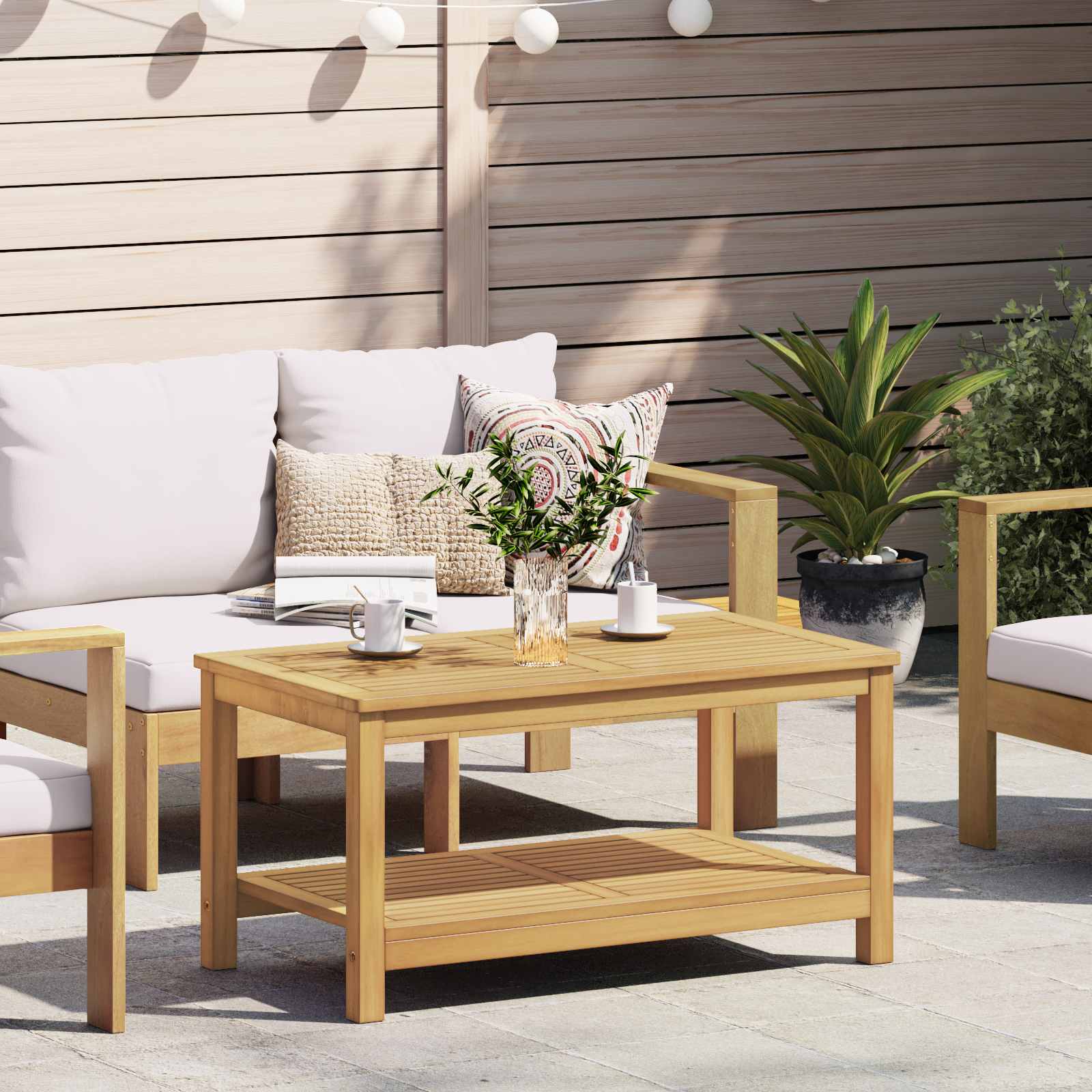 Coffee Table Solid Acacia Wood