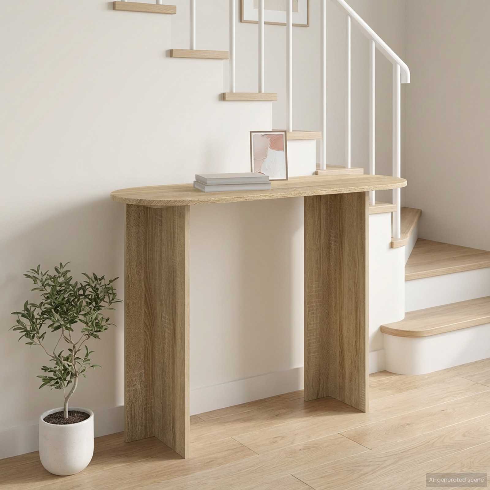 Console Table 100 X 39.5 X 75 Cm Engineered Wood