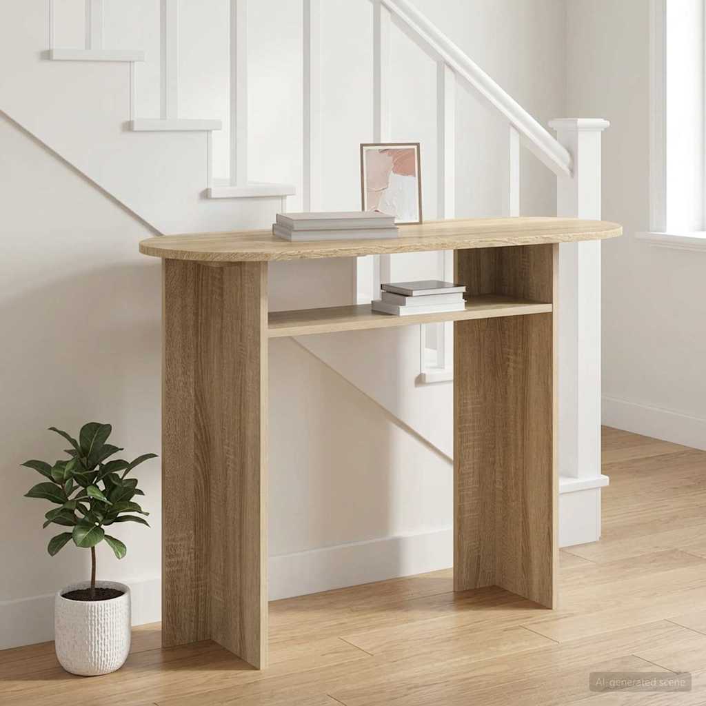 Console Table 100 X 39.5 X 75 Cm Engineered Wood