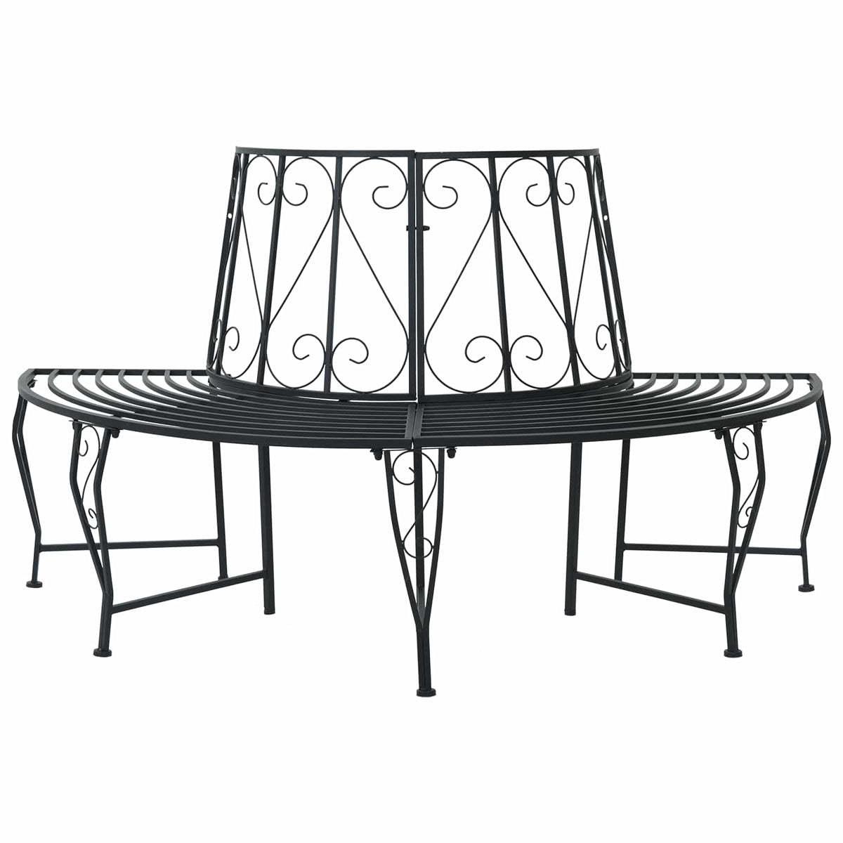 Garden Tree Bench 160 Cm Steel