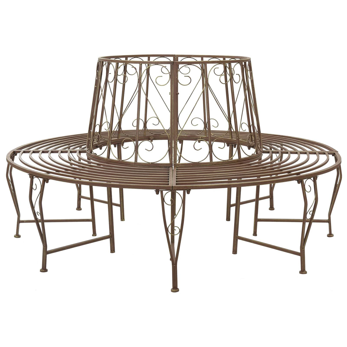 Garden Tree Bench 160 Cm Steel