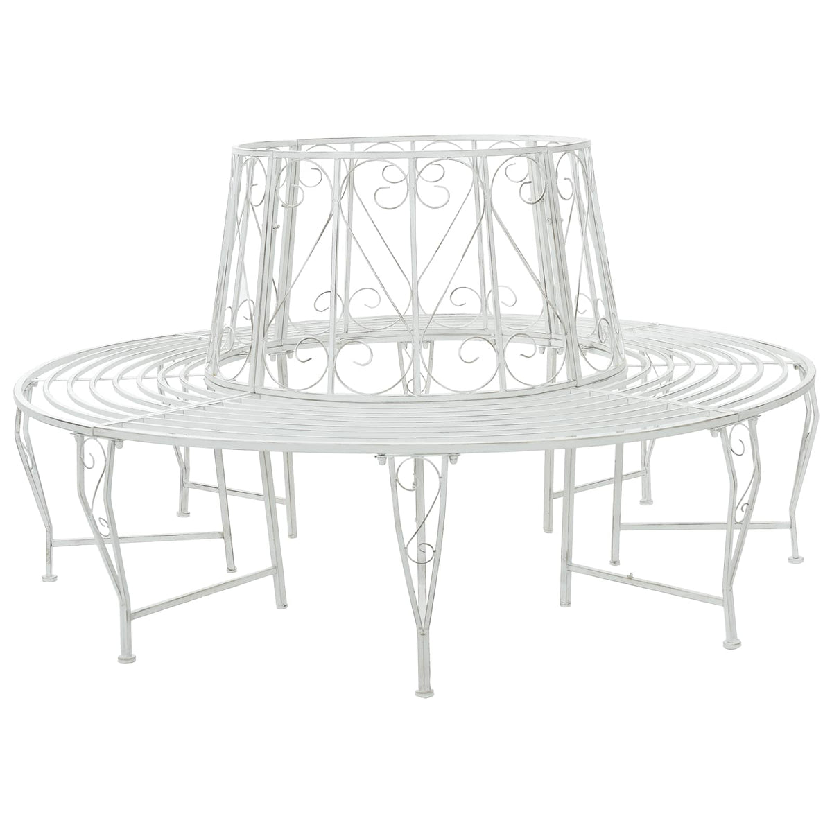 Garden Tree Bench 160 Cm Steel