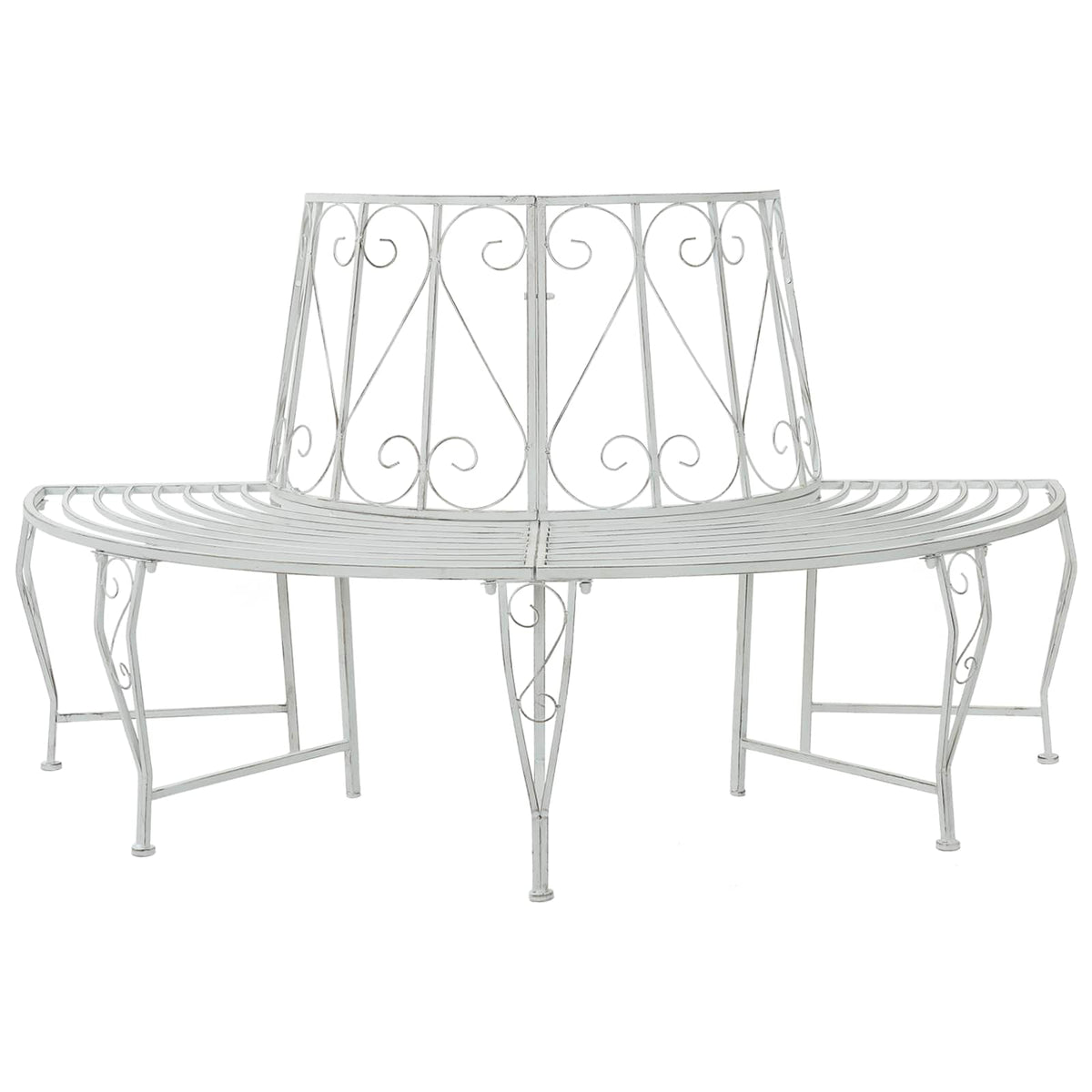 Garden Tree Bench 160 Cm Steel