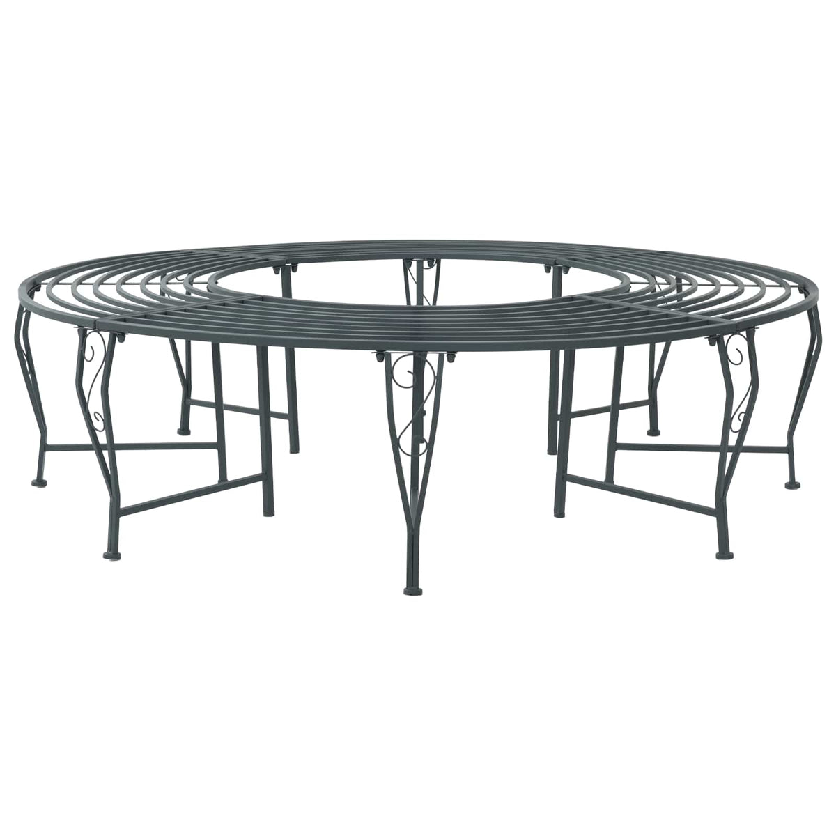 Garden Tree Bench 160 Cm Steel