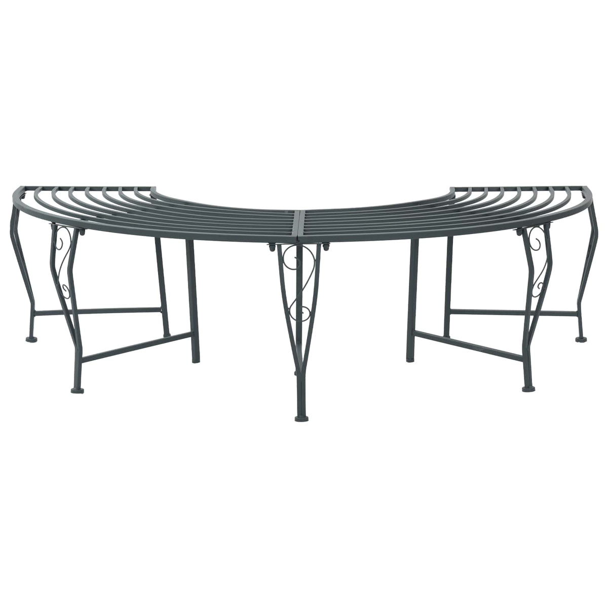 Garden Tree Bench 160 Cm Steel