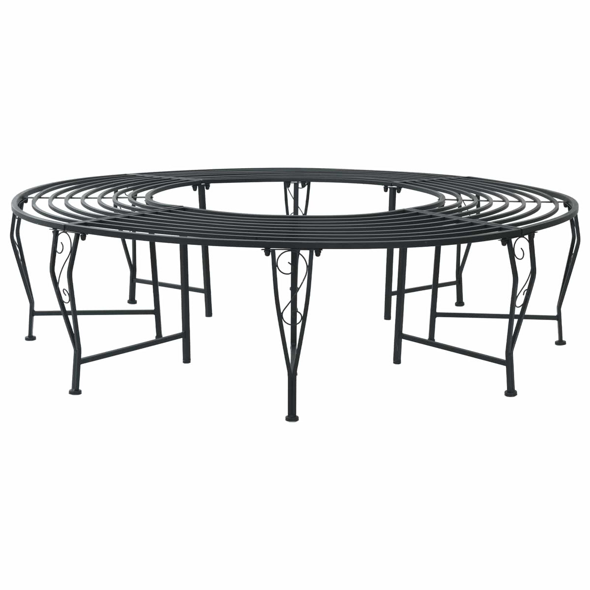Garden Tree Bench 160 Cm Steel