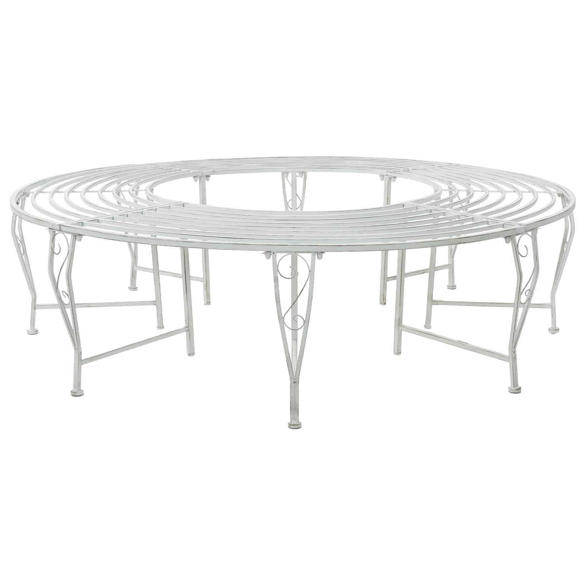 Garden Tree Bench 160 Cm Steel
