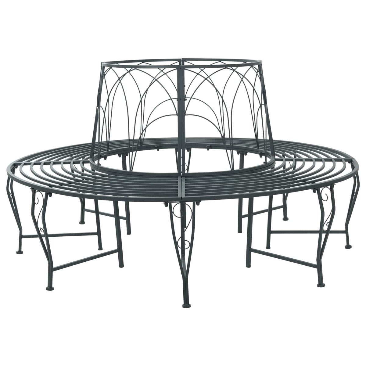 Garden Tree Bench 160 Cm Steel