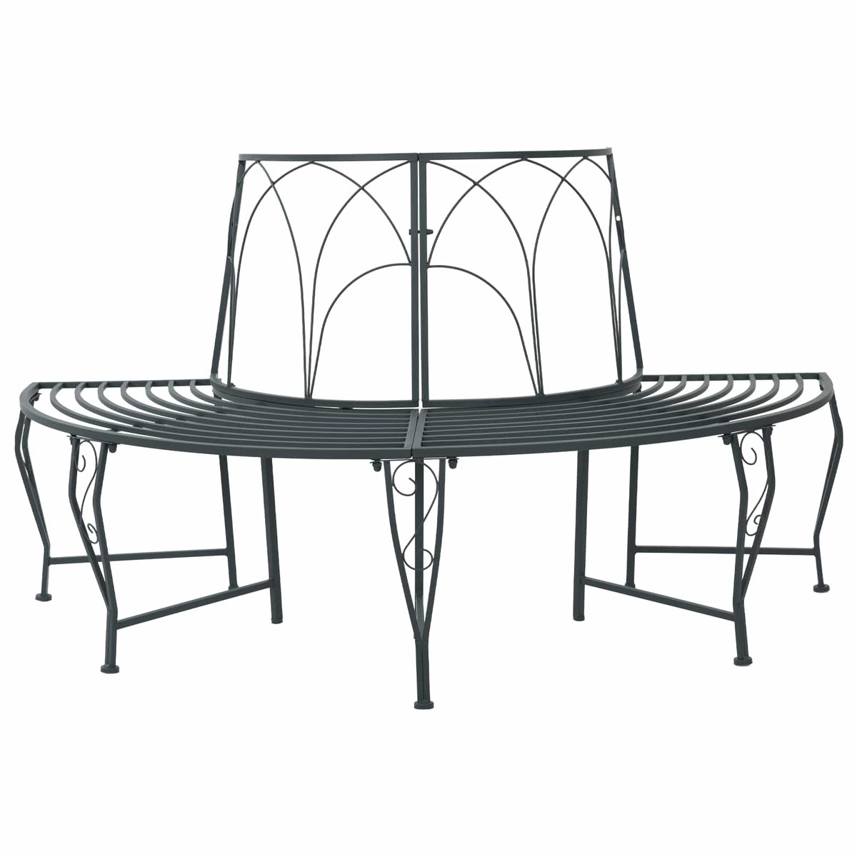 Garden Tree Bench 160 Cm Steel
